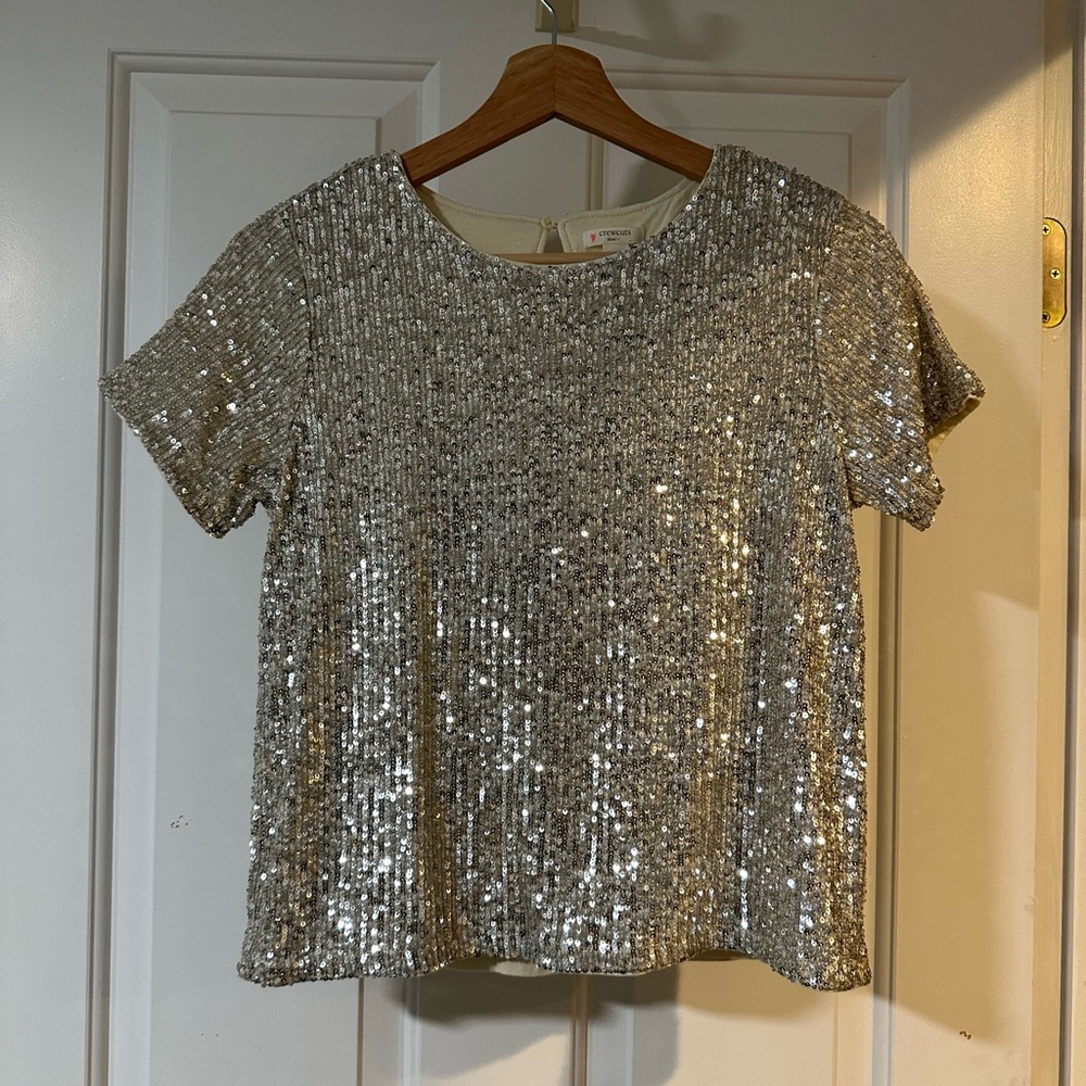 Crewcuts Silver Sequin Blouse